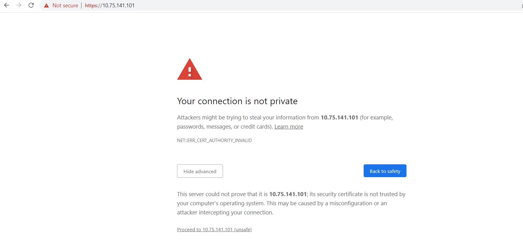 Security Certificate