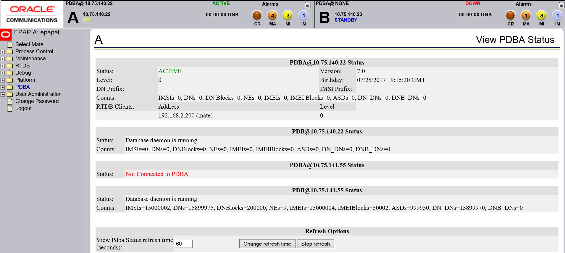 PDBA Down