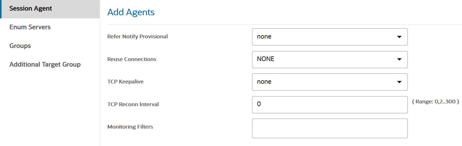 This screen capture shows the Monitoring Filters dialog that the system displays after you click Add in the SIP monitoring dialog.