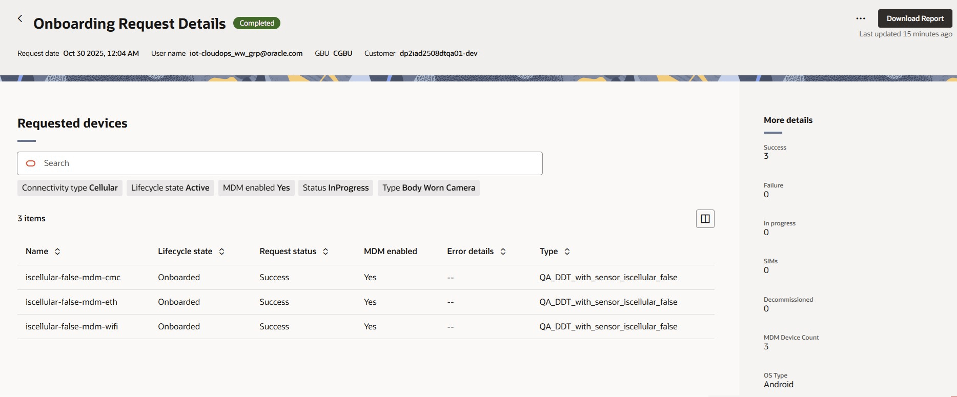 Actions Menu revealing how to download a QR code Actions Menu revealing how to download a QR code