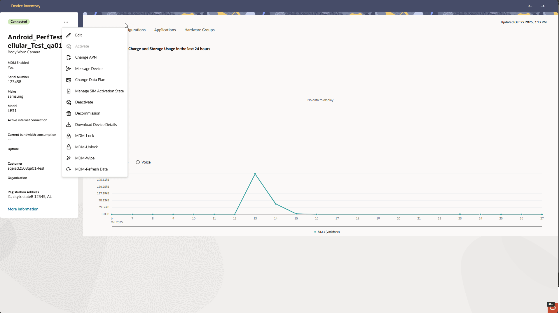 Screen graphic shows the Device Details page menu with Lock and Unlock commands. Screen graphic shows the Device Details page menu with Lock and Unlock commands.