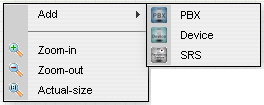 This image is a screen capture of the add menus on the Enterprise side of the workspace.