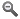 Magnifying glass with a minus sign.