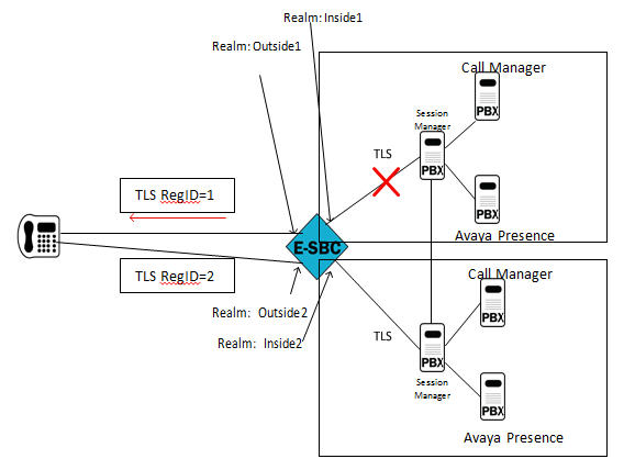 The ESBC establishing redundancy to minimize Avaya Session Manager client downtime. The ESBC establishing redundancy to minimize Avaya Session Manager client downtime.