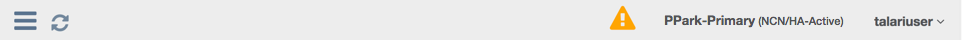 Image showing appliance alert in the top bar