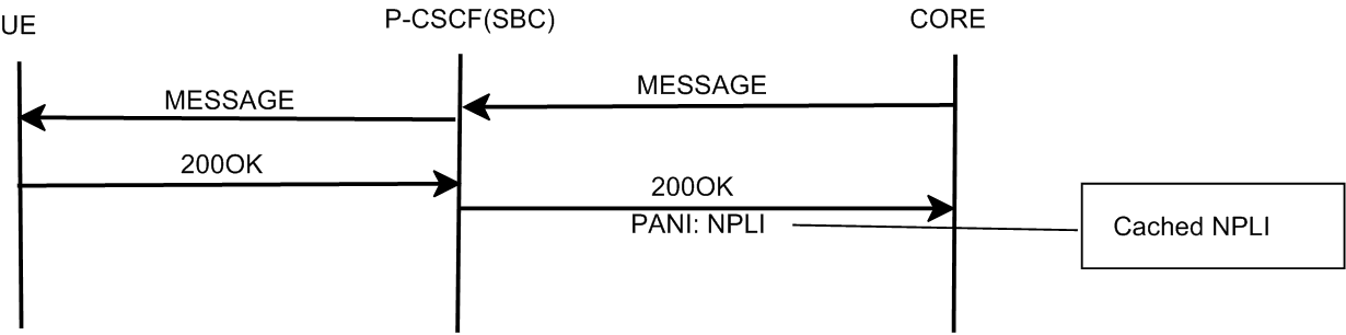 The MT Message with Cached NPLI in PANI Header call flow is described above. The MT Message with Cached NPLI in PANI Header call flow is described above.