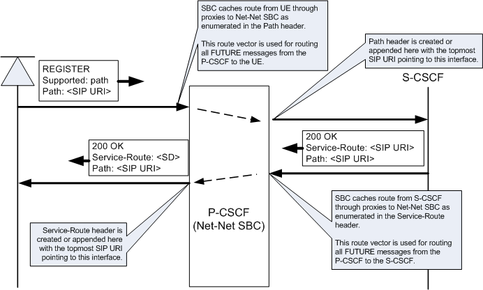 Depicts UE registrations via P-CSCF. Depicts UE registrations via P-CSCF.