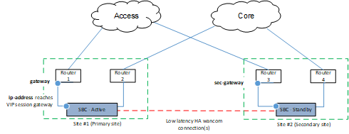 This diagram depicts a BFD VIP session's interfaces. This diagram depicts a BFD VIP session's interfaces.