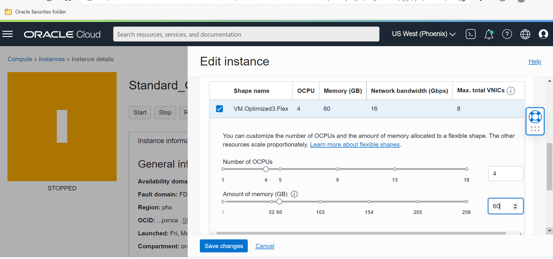 This image shows where you select OCI machine criteria. This image shows where you select OCI machine criteria.