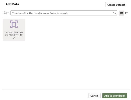 This screenshot is an example of a dataset being added to a workbook.
