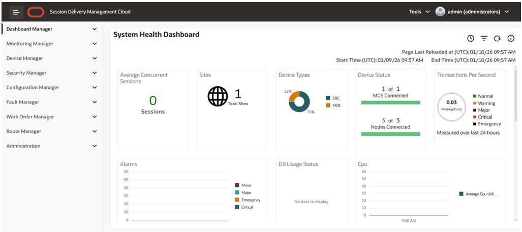 This screenshot shows an example of the dashboard slider menu. This screenshot shows an example of the dashboard slider menu.