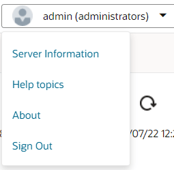 This screenshot displays the User Menu.