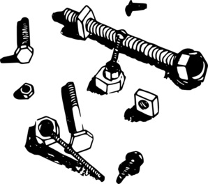 Art that shows nuts and bolts.