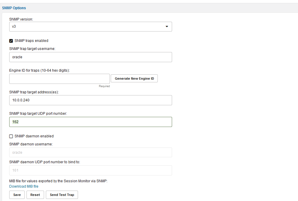 SNMP Traps Settings SNMP Traps Settings