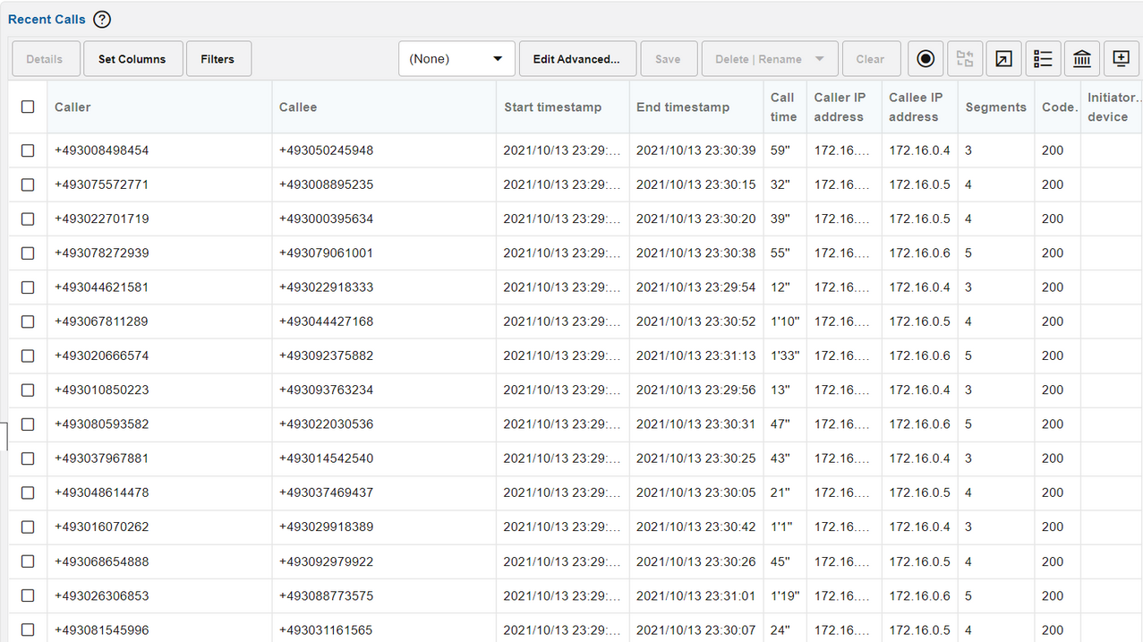 Calls Panel with Use Users Domains Disabled Calls Panel with Use Users Domains Disabled
