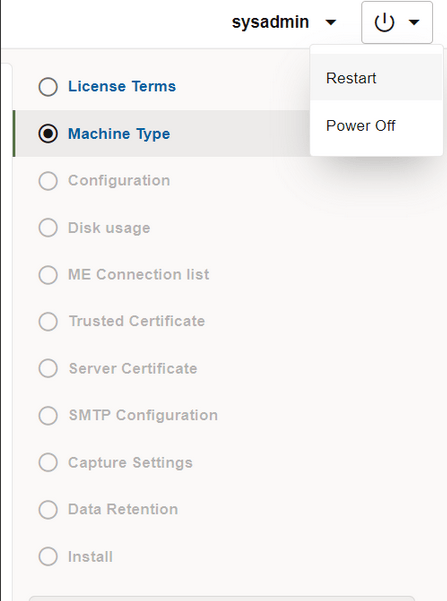 Drop-Down Menu on Clicking the Power Button Drop-Down Menu on Clicking the Power Button