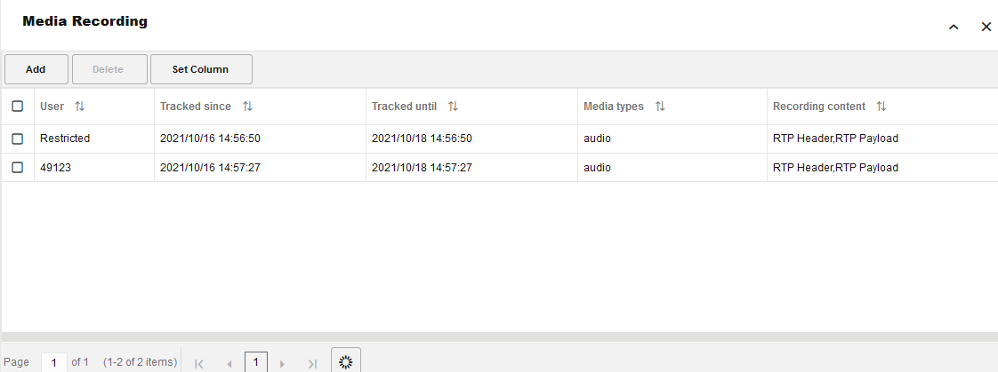 Users Tracked in Media Recording Users Tracked in Media Recording
