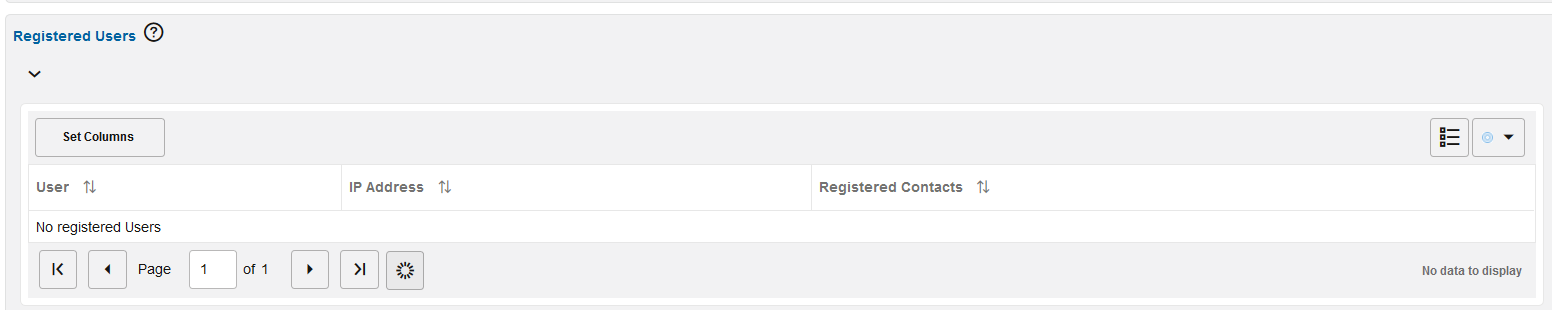 Registered User's Panel Registered User's Panel