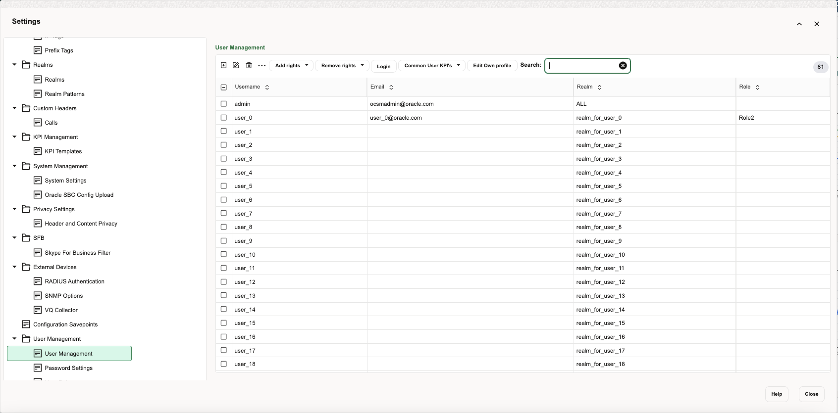 User Management User Management
