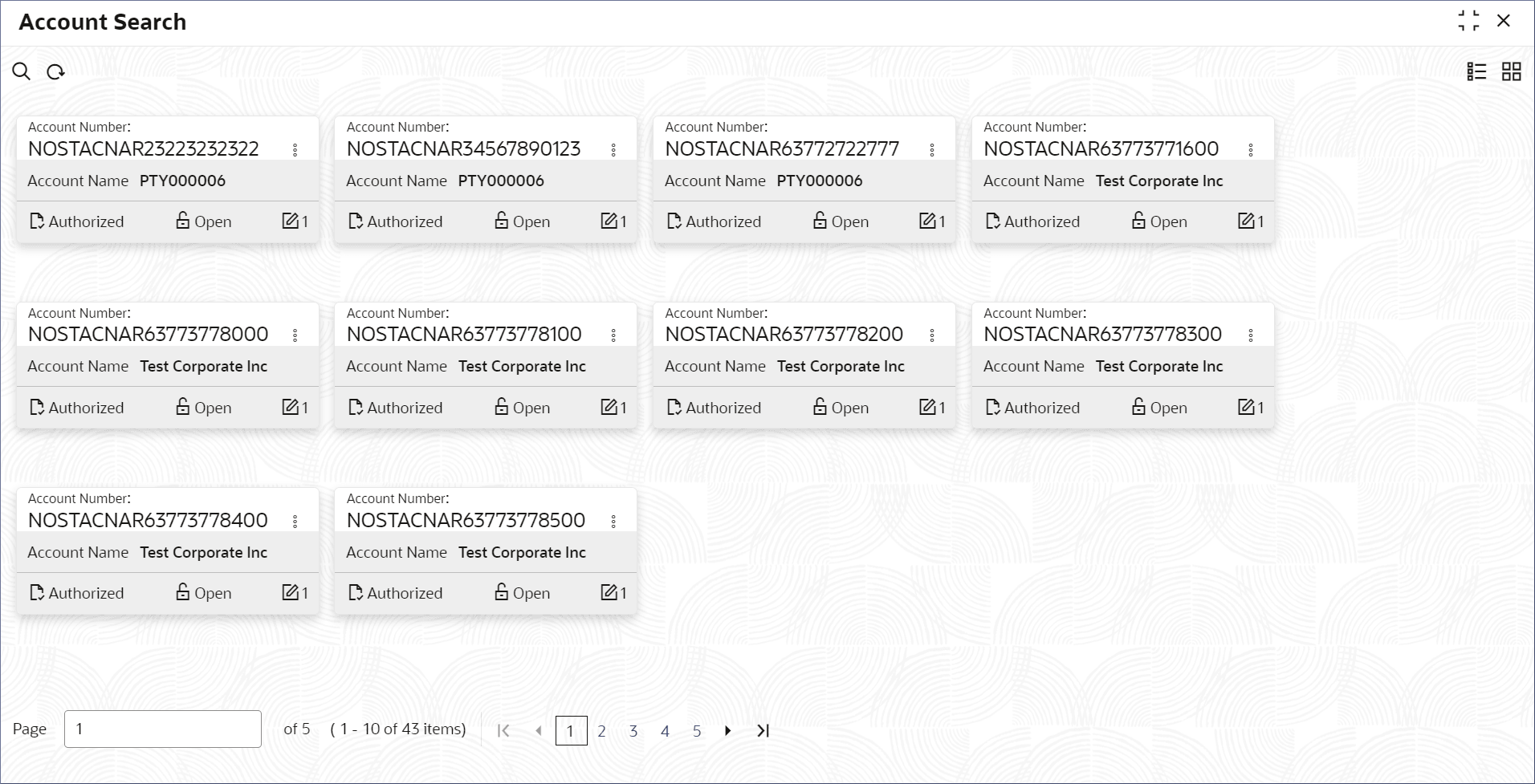 Description of accountsearch-results2.png follows