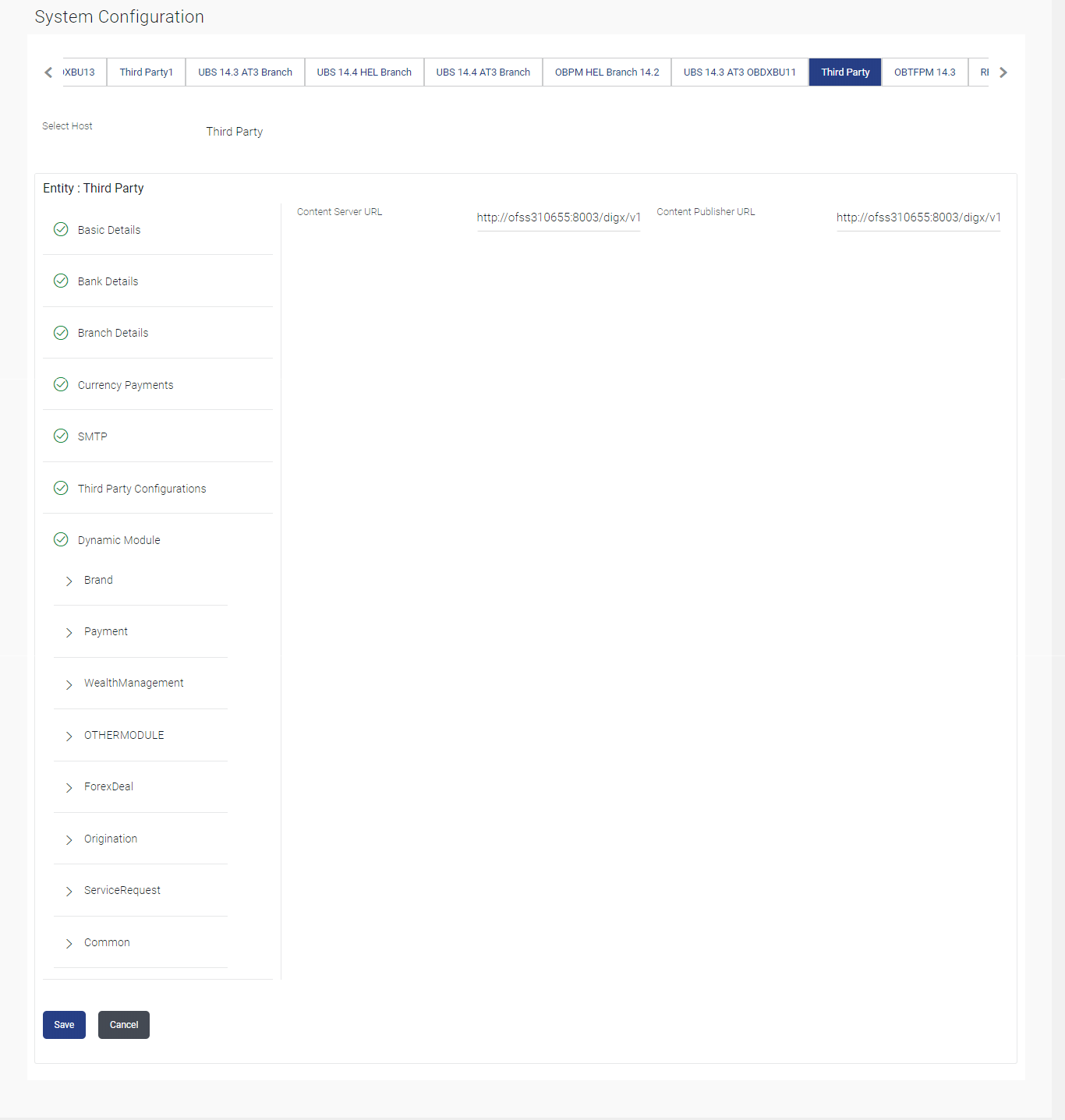 System Configuration – Dynamic Module – Brand Edit