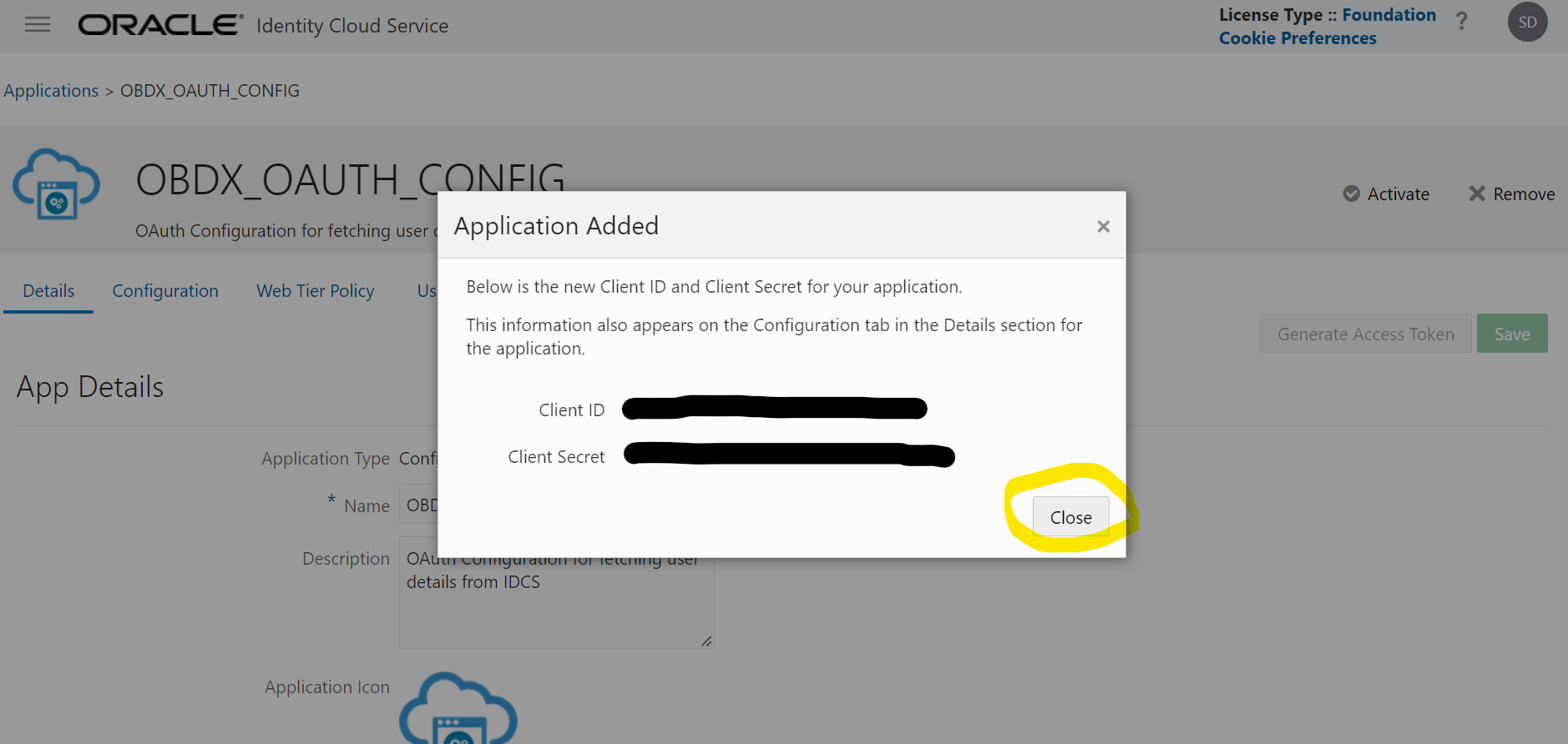 Add Confidential Application