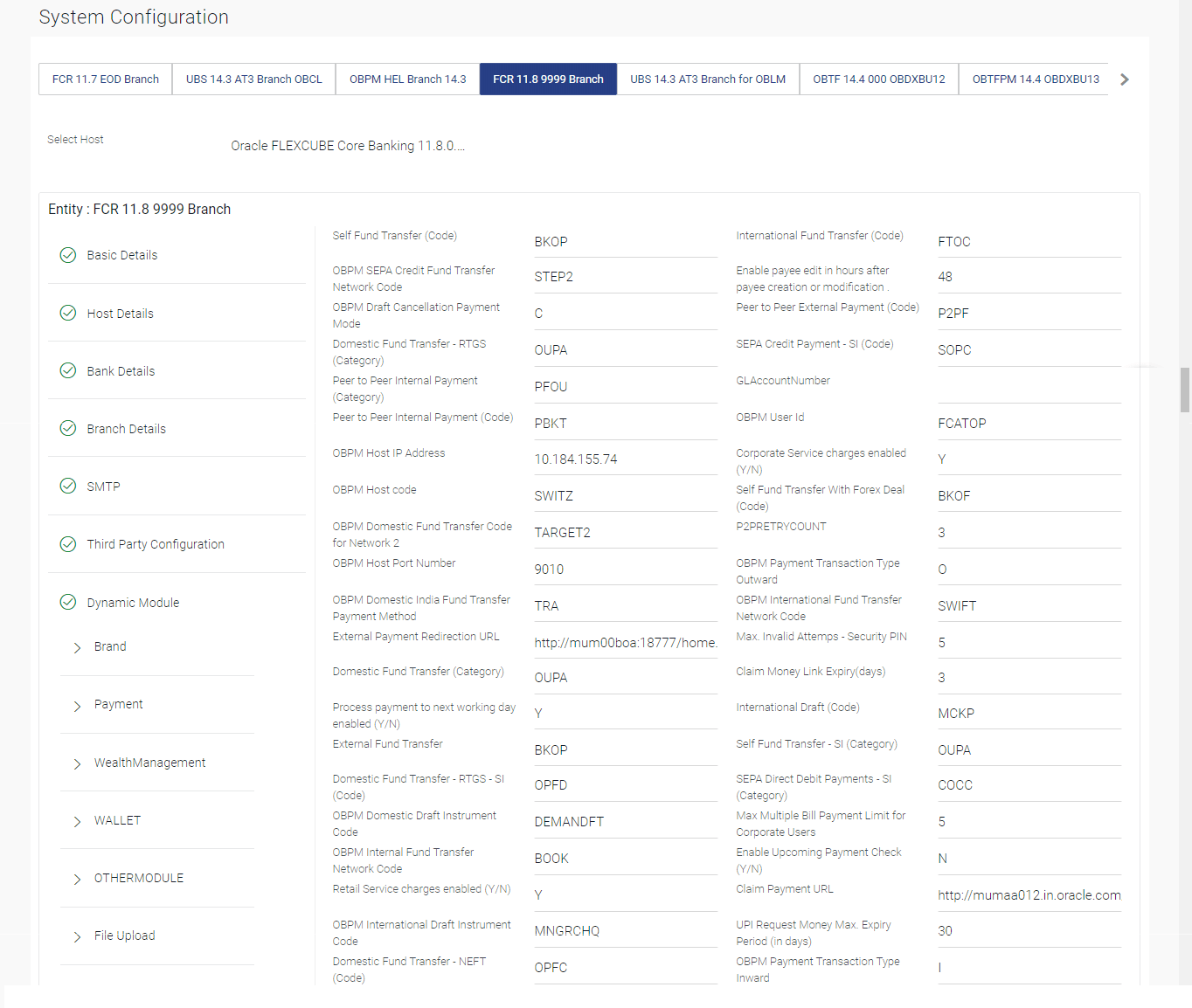 System Configuration - Dynamic Module - Payment - Edit
