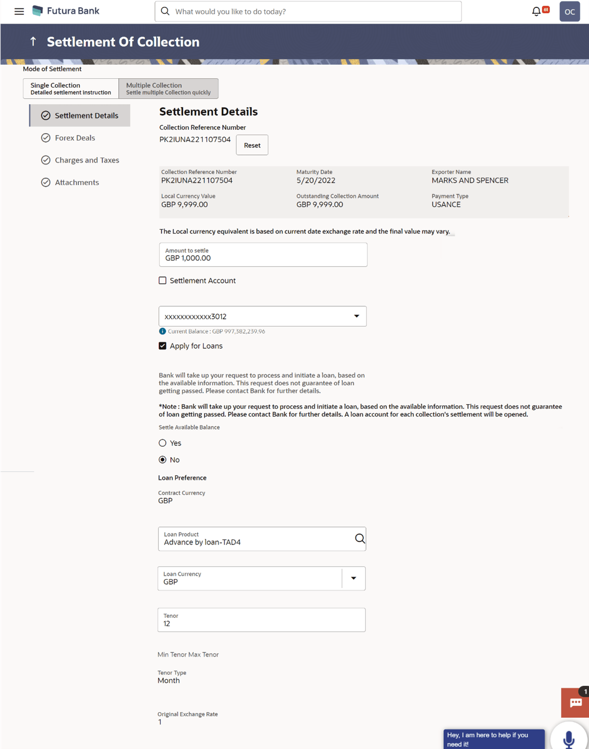 Description of settlement-collection-single-collection-settlement-details.png follows