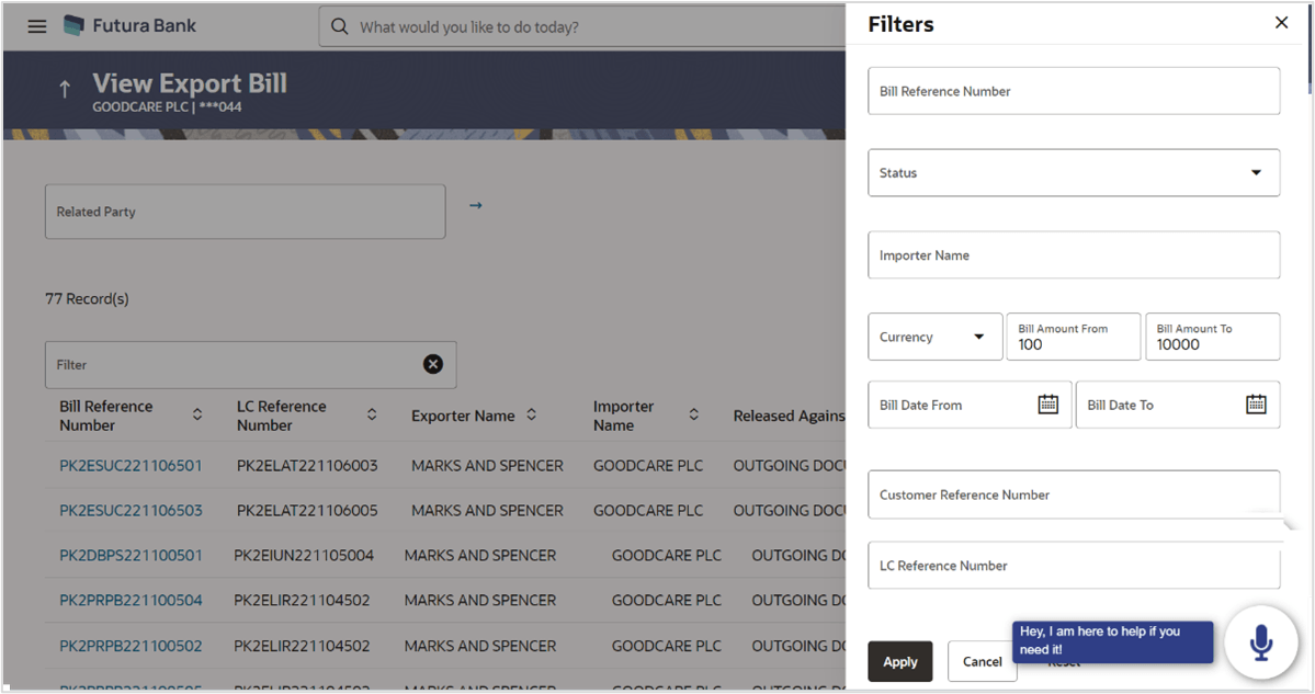 Description of view-export-bill-filter.png follows