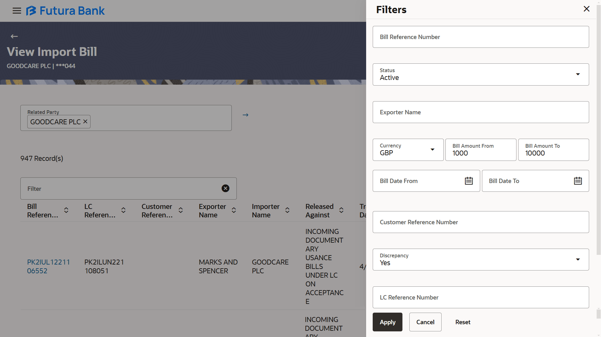 Description of view-import-bill-filter.png follows