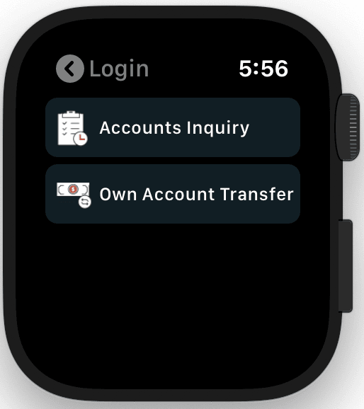 Successful Login – Apple Watch
