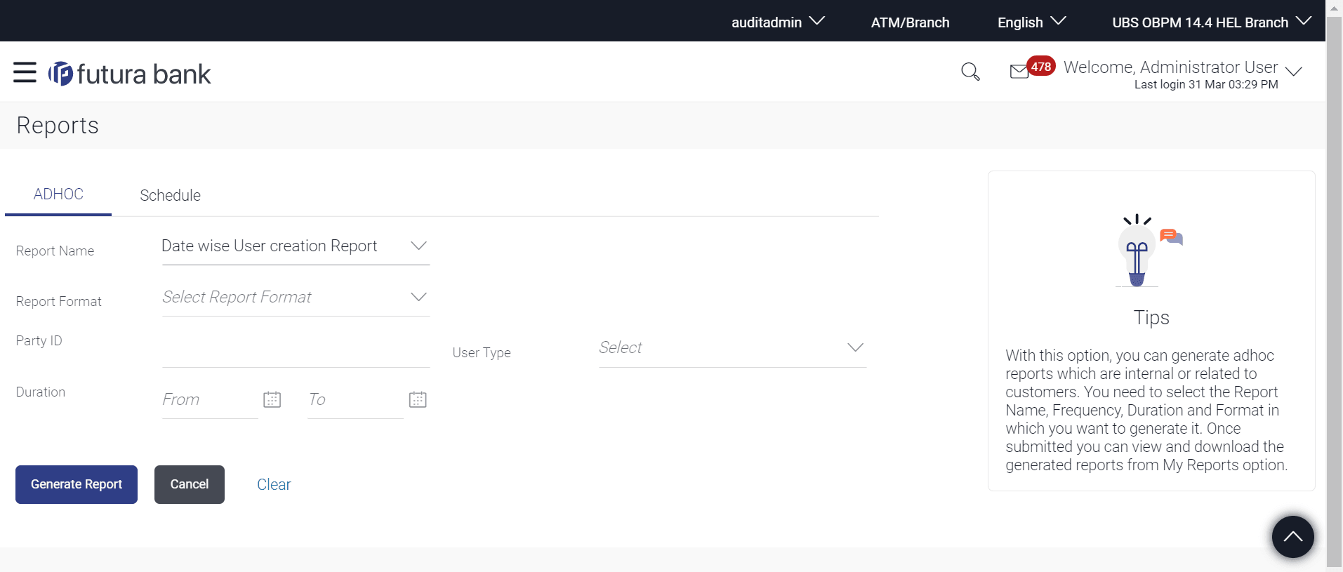 Description of rptconfig2.png follows