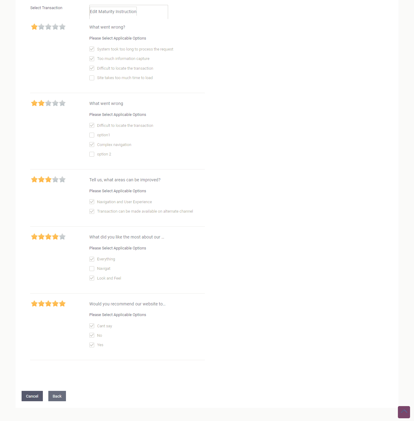Description of feedbacktemplate-view-linktxn2.png follows Description of feedbacktemplate-view-linktxn2.png follows
