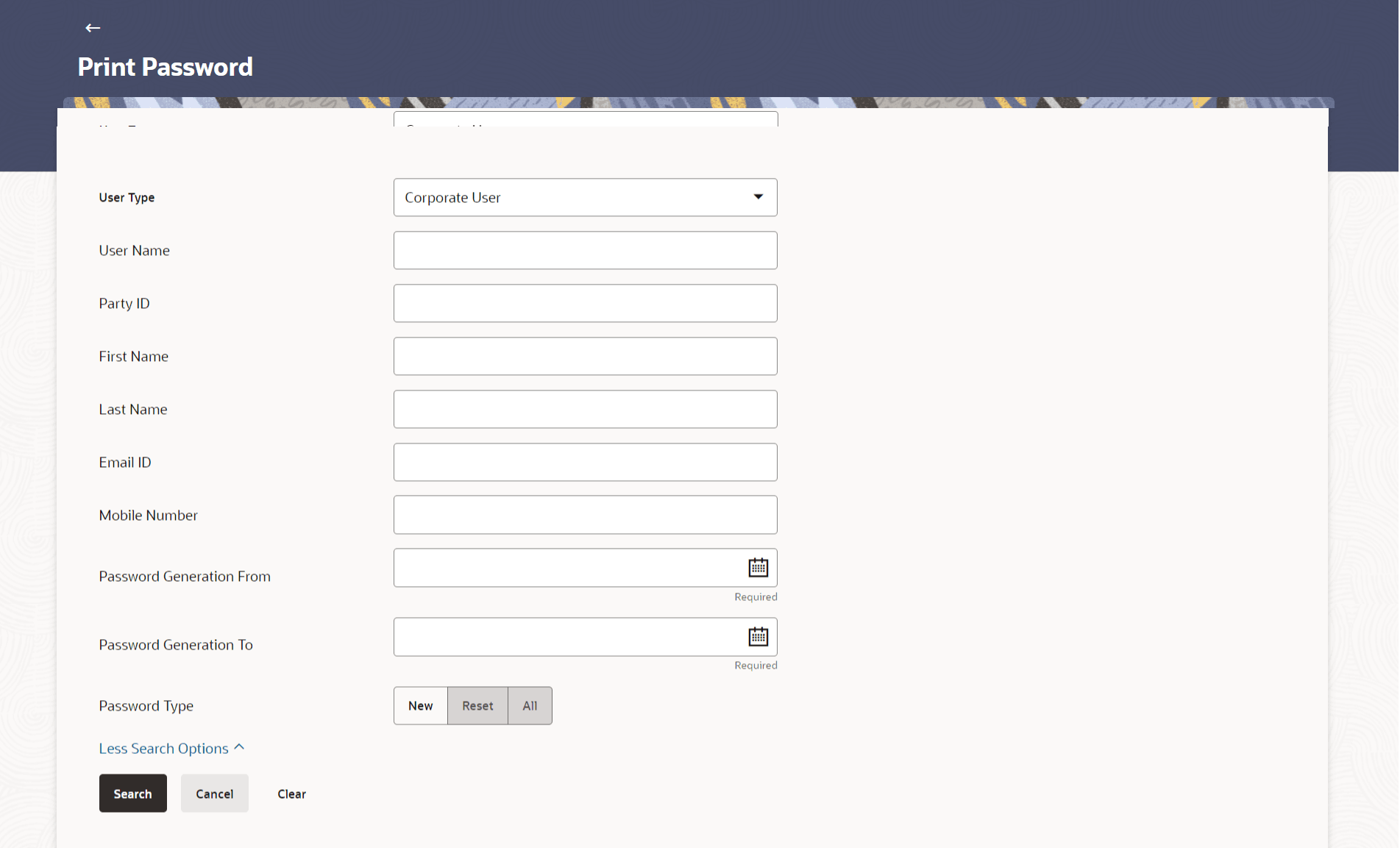 Print Password Print Password