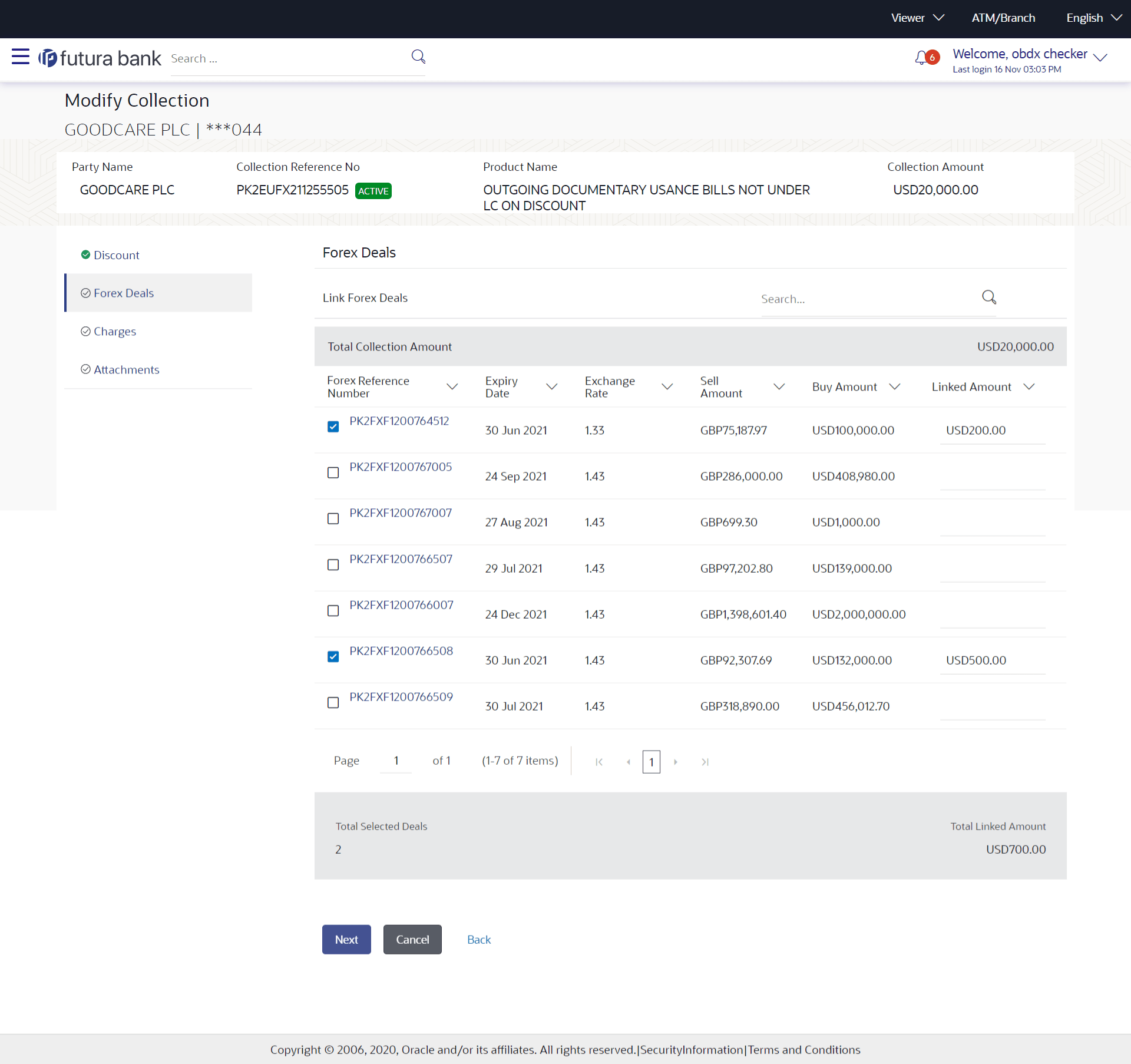 Description of modify-collection-forex-deal.png follows Description of modify-collection-forex-deal.png follows