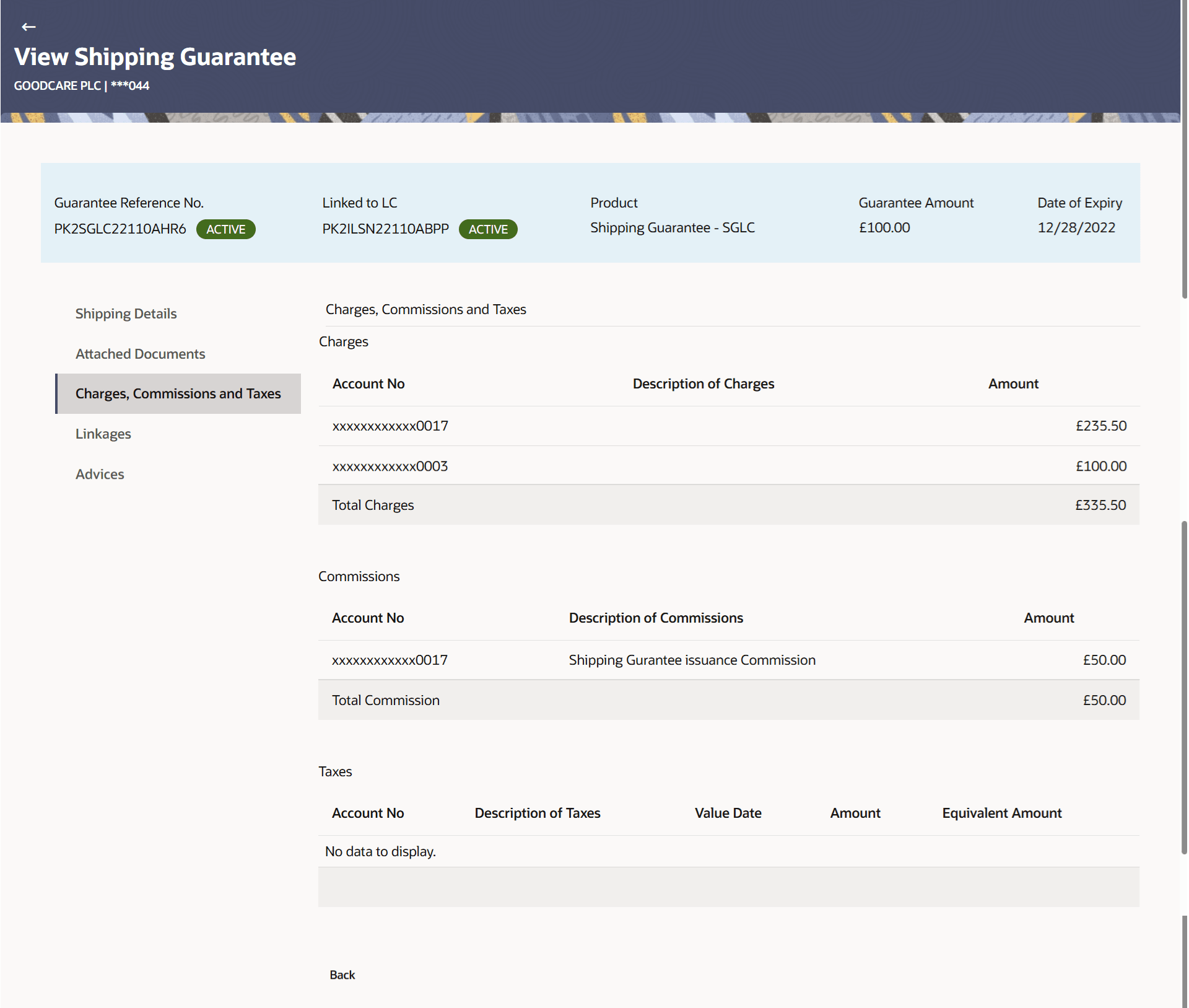 Description of view-shipping-guarantee-charges-commissions-and-taxes.png follows Description of view-shipping-guarantee-charges-commissions-and-taxes.png follows