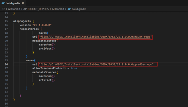 Setting URL to Gradle-Repo