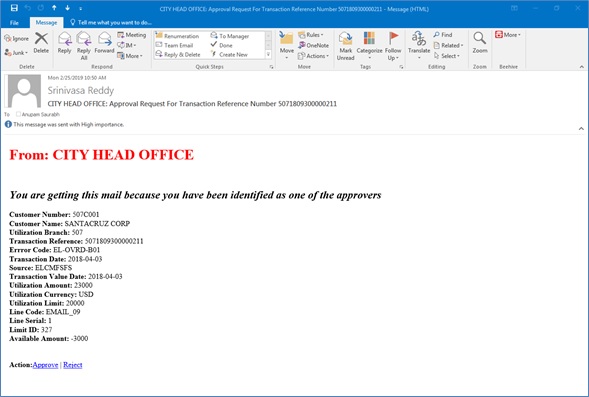 Sample approval mail Sample approval mail
