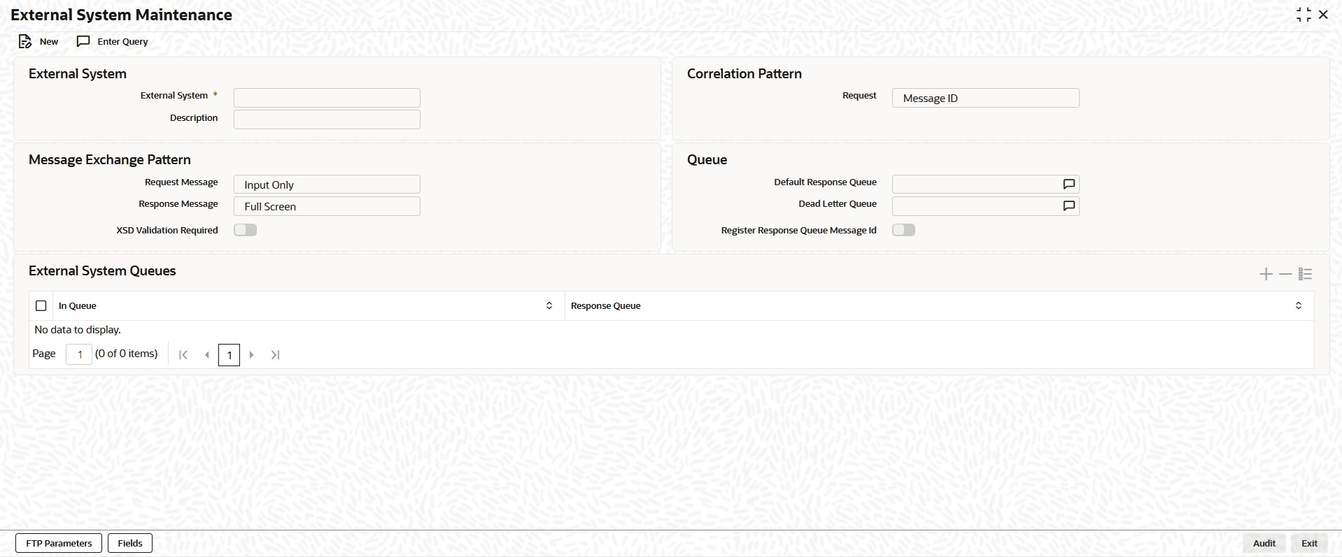 External System Maintenance