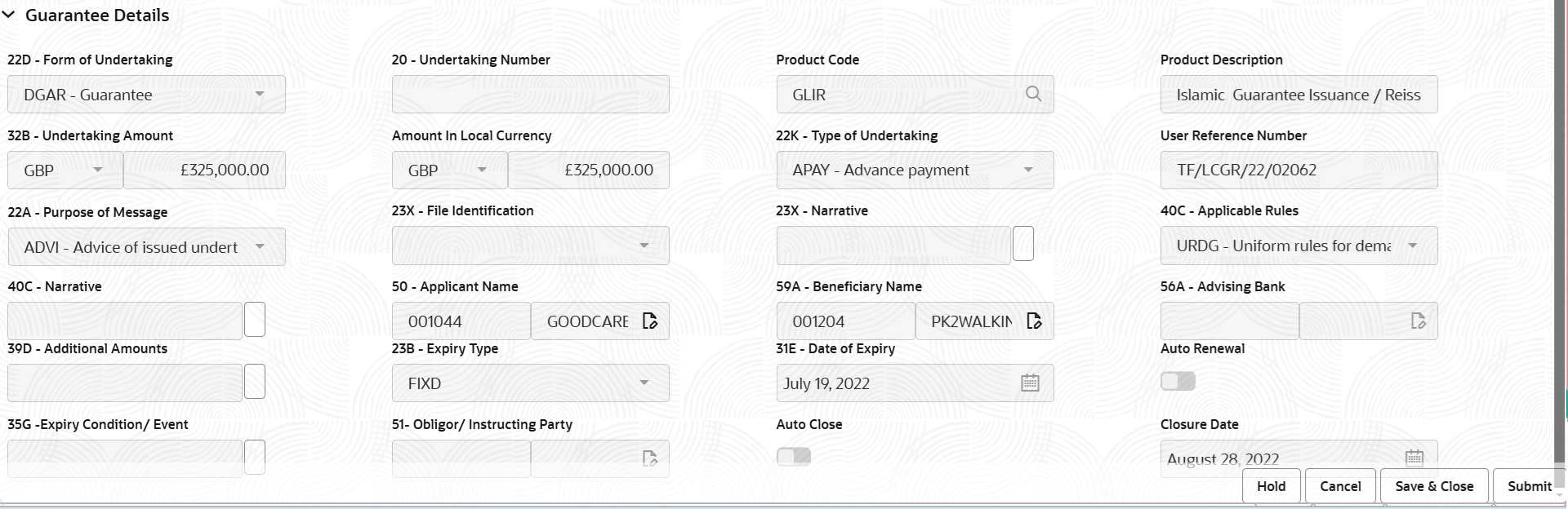 Description of registrationguaranteedetails.png follows