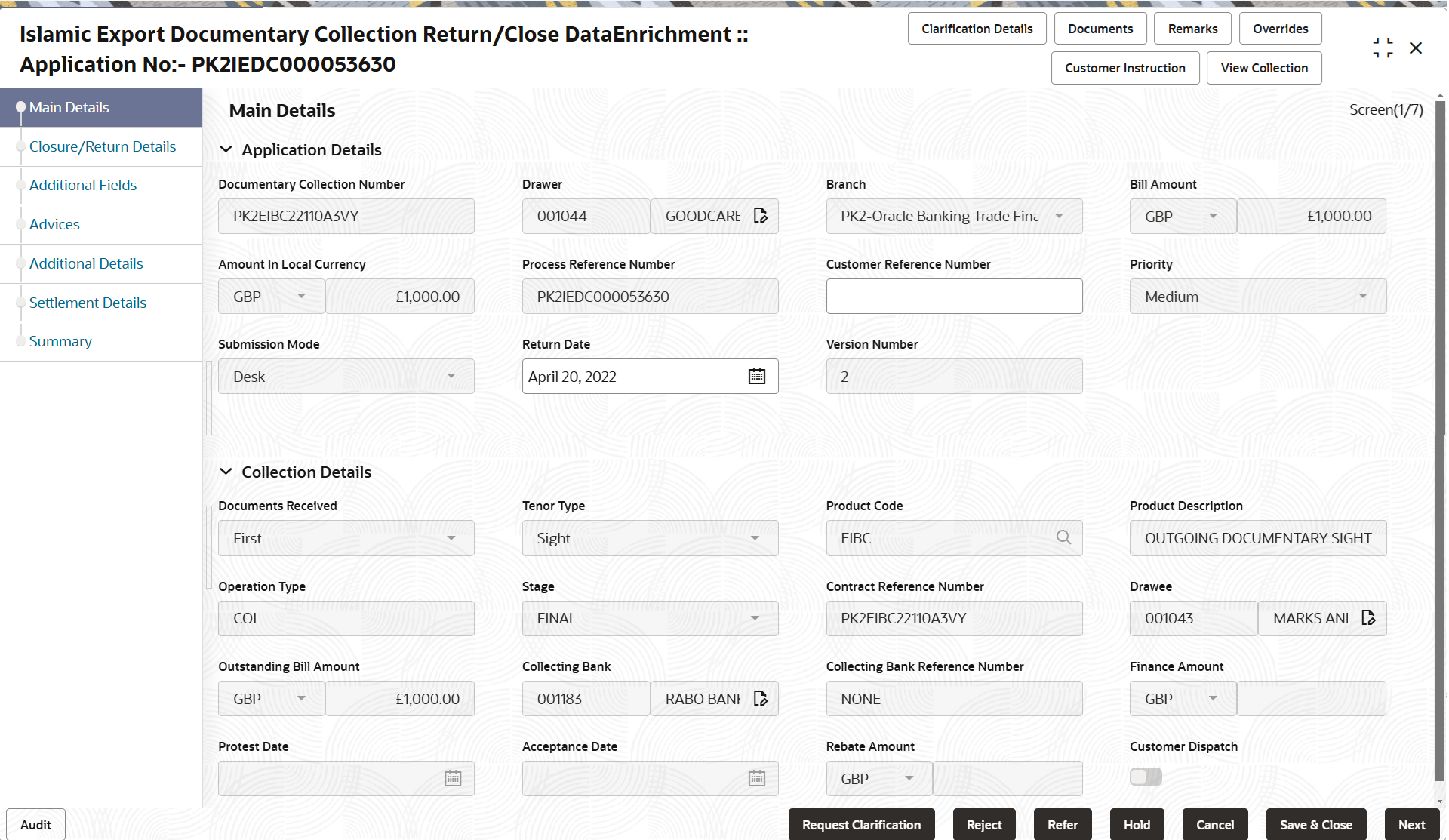 Description of demainapplicationdetails.png follows