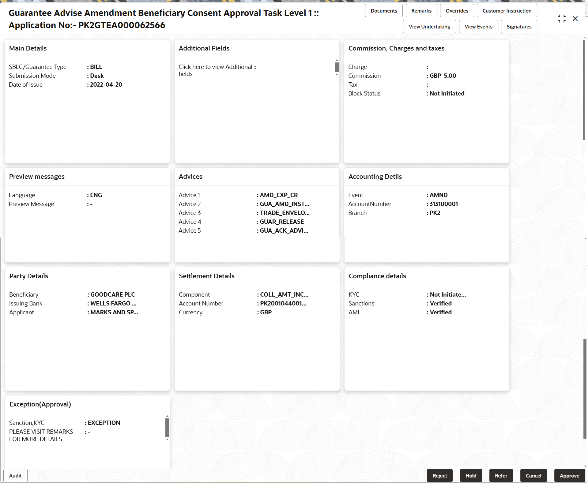 Description of approvalsummary.png follows