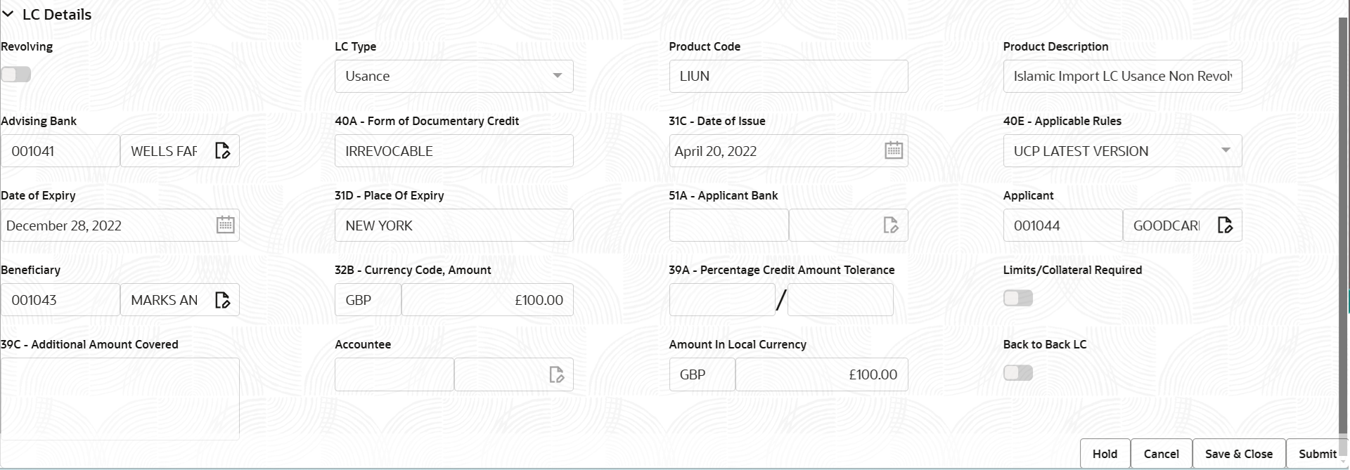 Description of registrationlcdetails.png follows
