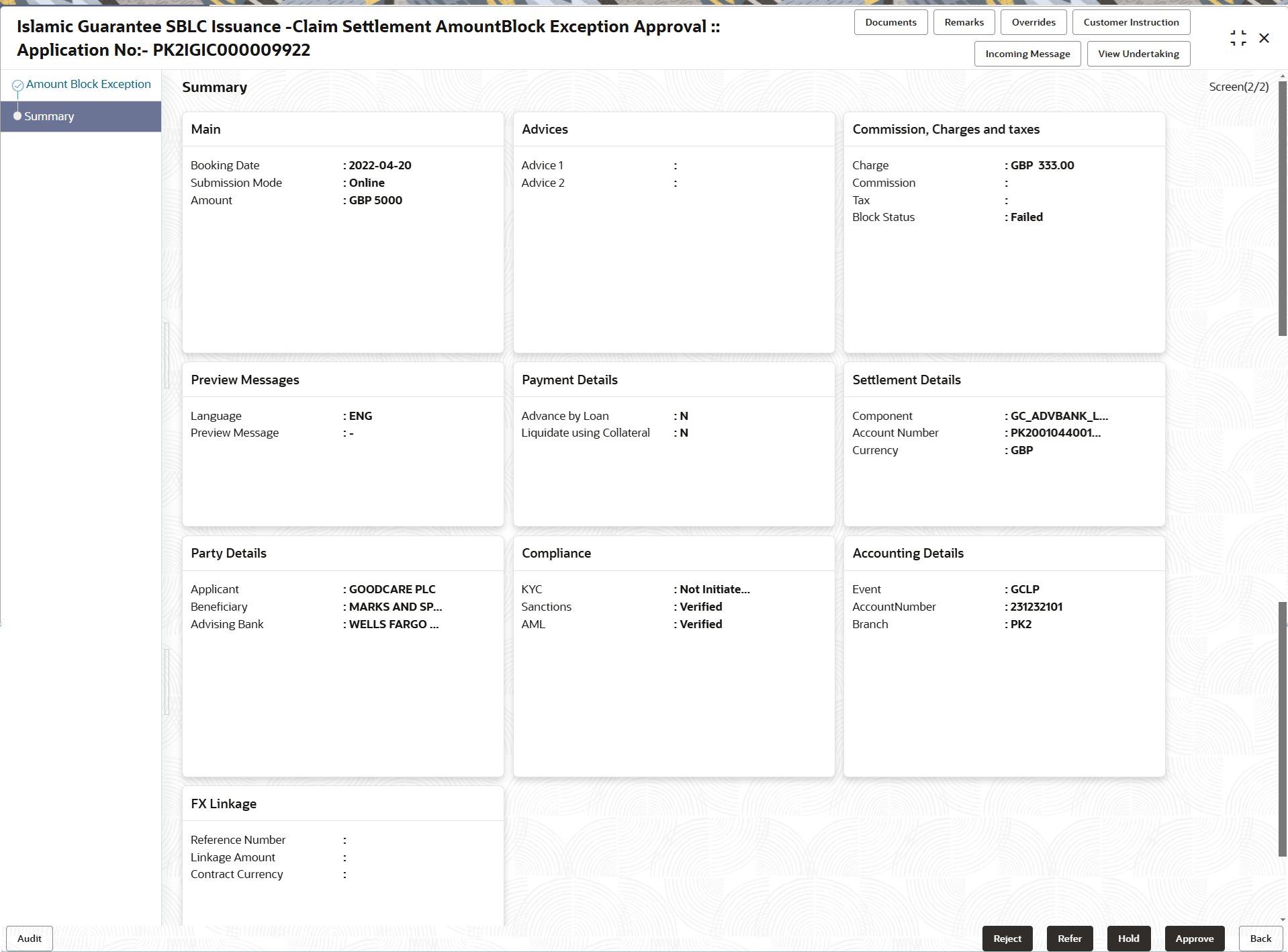 Description of amoutblockexceptionsummary.png follows