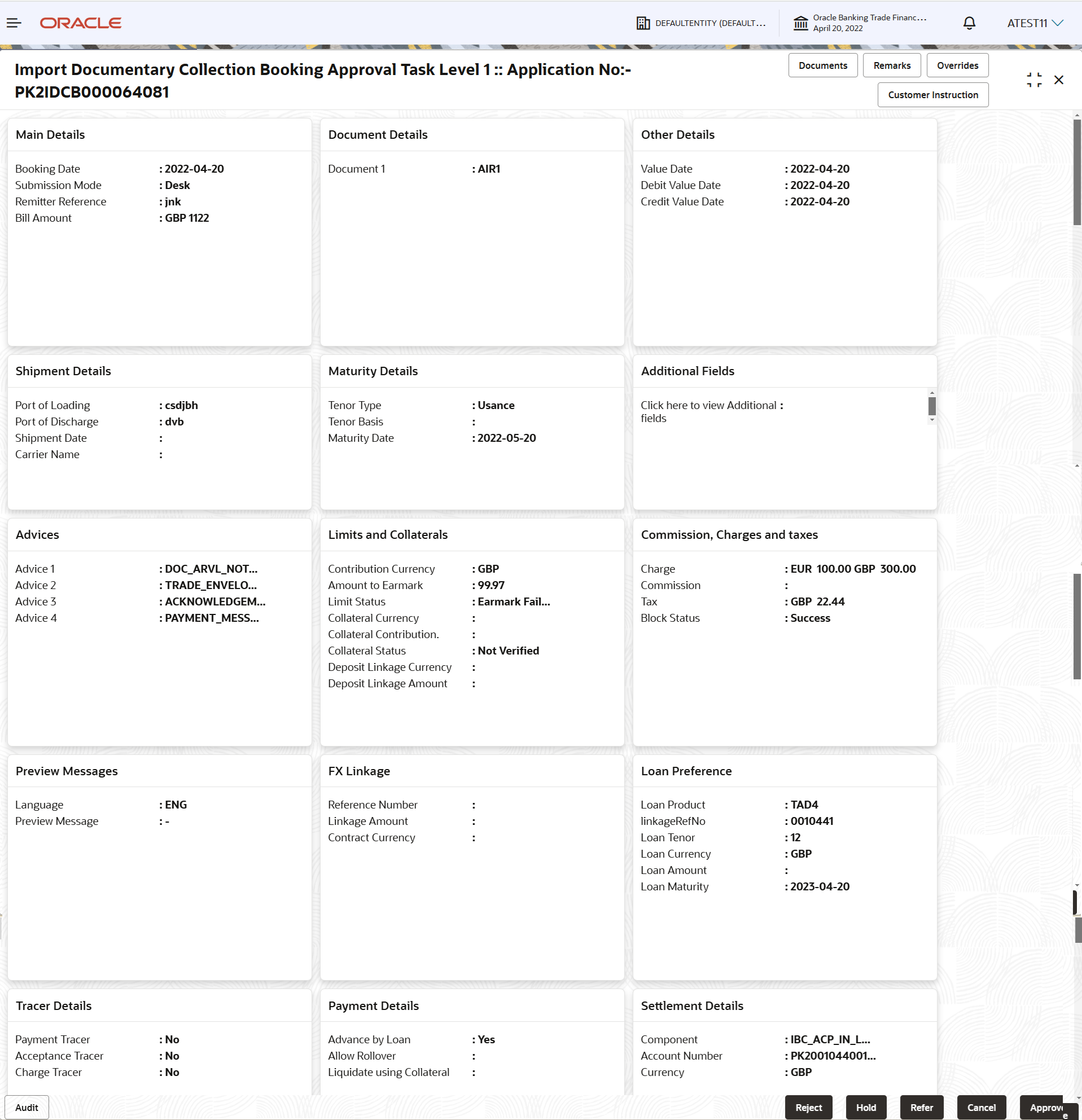 Description of approvalsummary.png follows