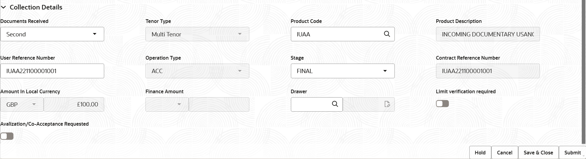 Description of registrationcollectiondetails.png follows