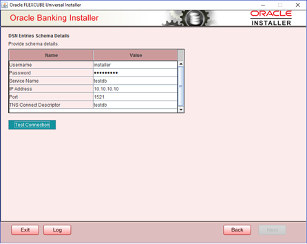 Description of oracle-banking-installer_dsn-entries-schema-details.png follows