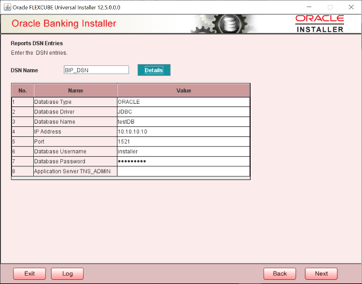 Description of oracle-banking-installer_reports-dsn-entries.png follows