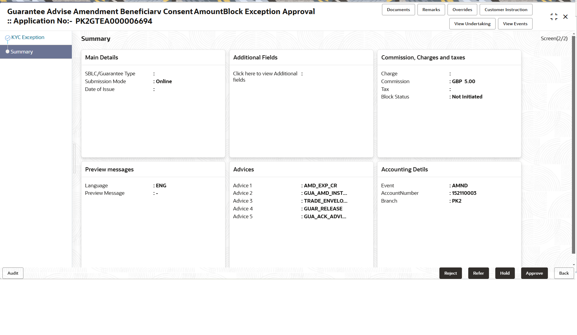 Description of amountblockexceptionexceptionsummary.png follows