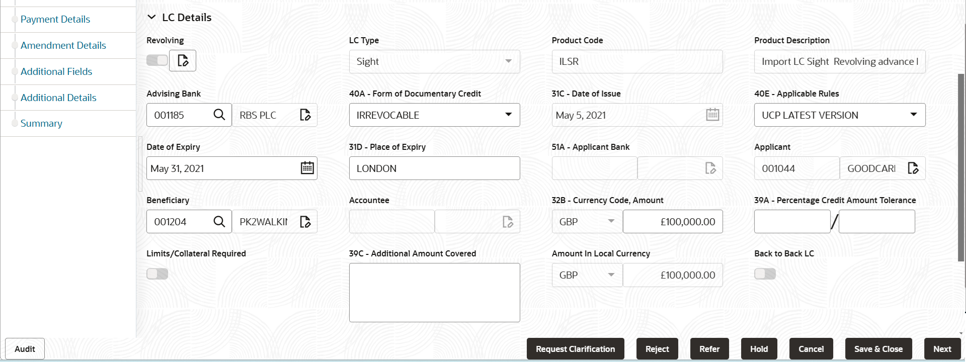 Description of scrutinymainlcdetails.png follows